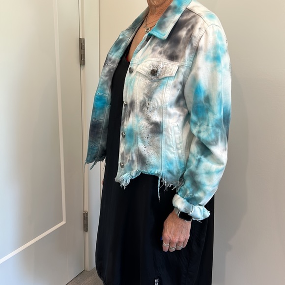 Hand Dyed HIDDEN Tie Dye Jean Jacket - Picture 4 of 7